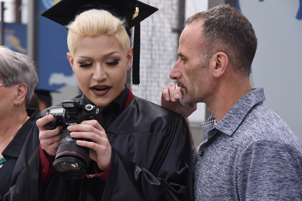 photographer student as commencement