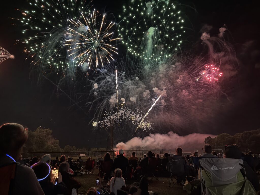 image of colorful fireworks in night sky